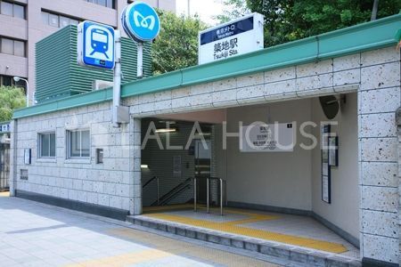 周辺環境　築地駅(東京メトロ 日比谷線) 徒歩3分。 310m
